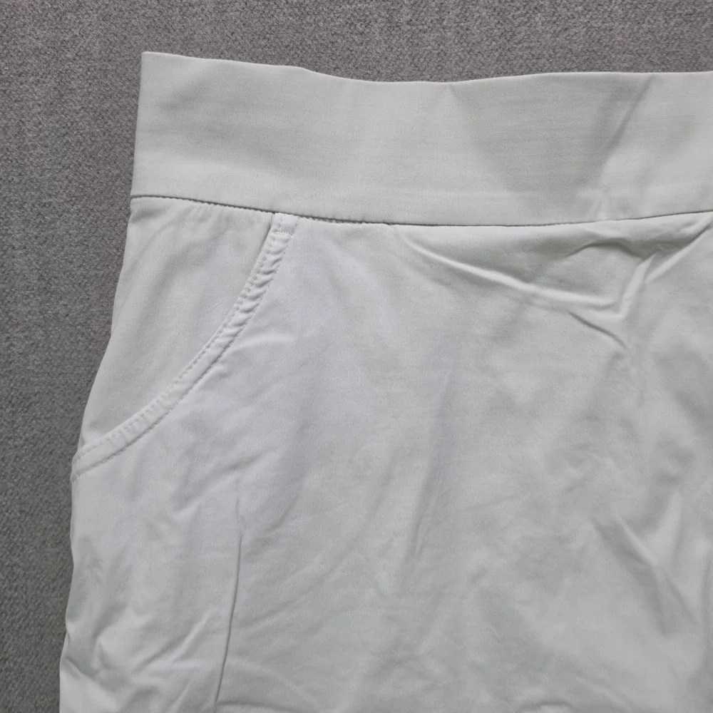 Columbia Skort Women M White Ruched Side Drawstring Athletic Golf Tennis Mini